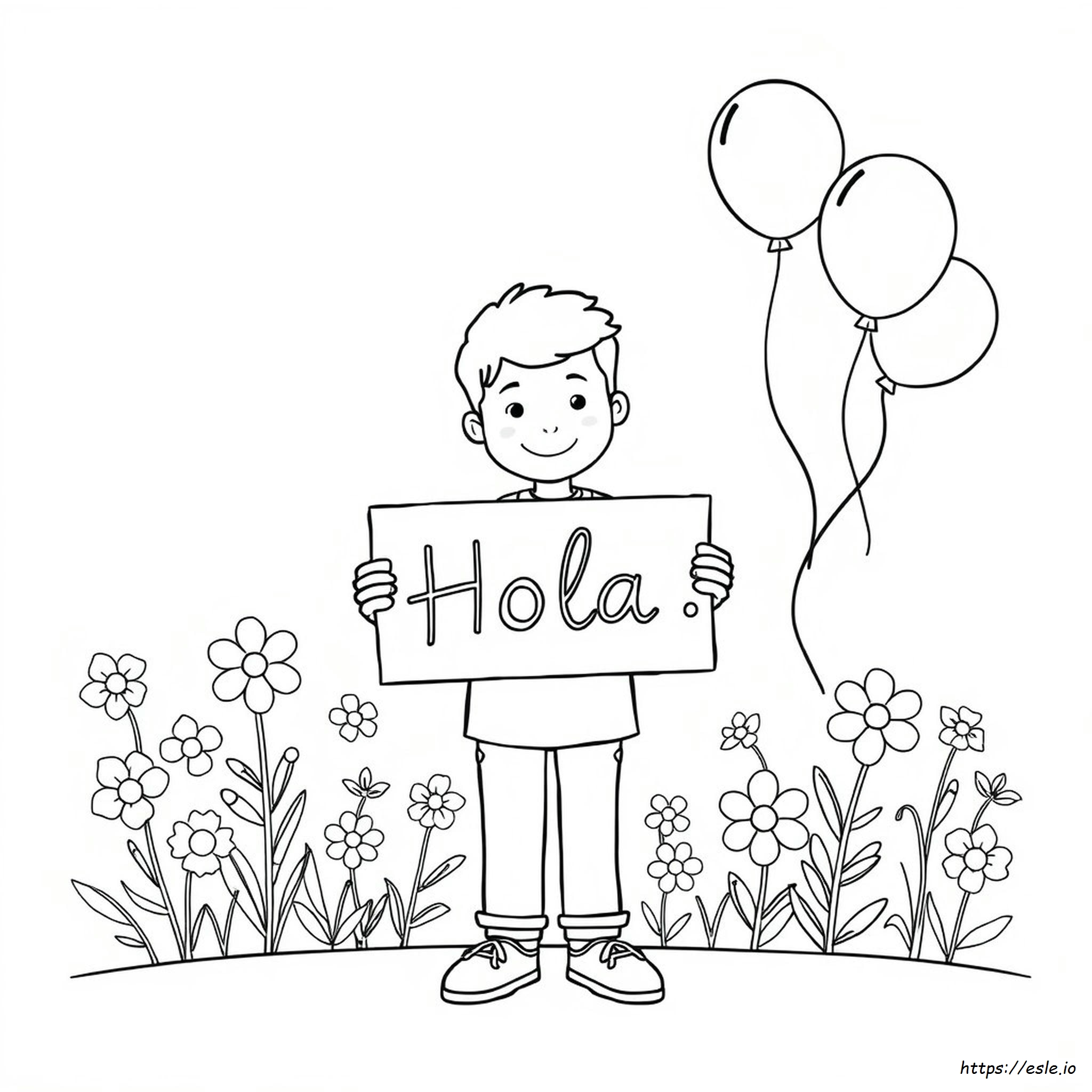 Coloriage Salutations Espagnoles