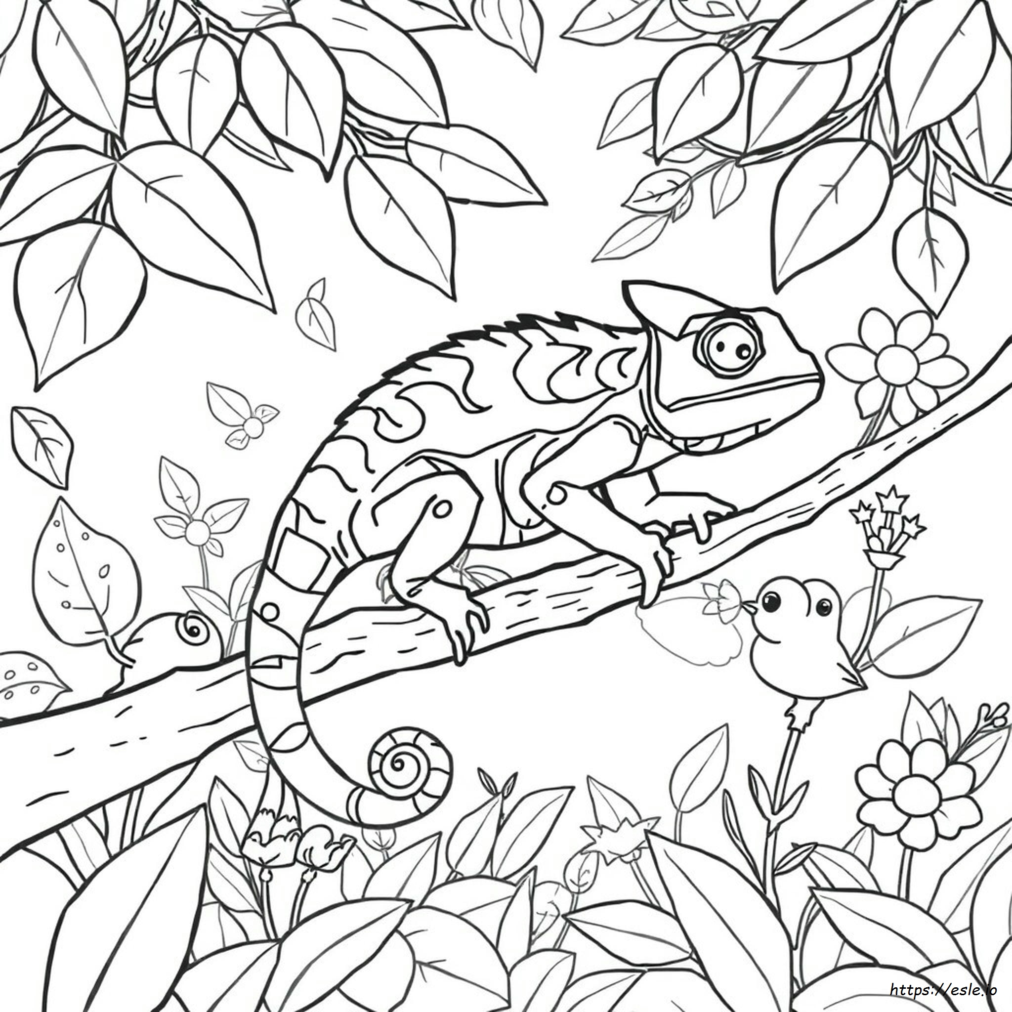 The Mixed Up Chameleon Coloring Page