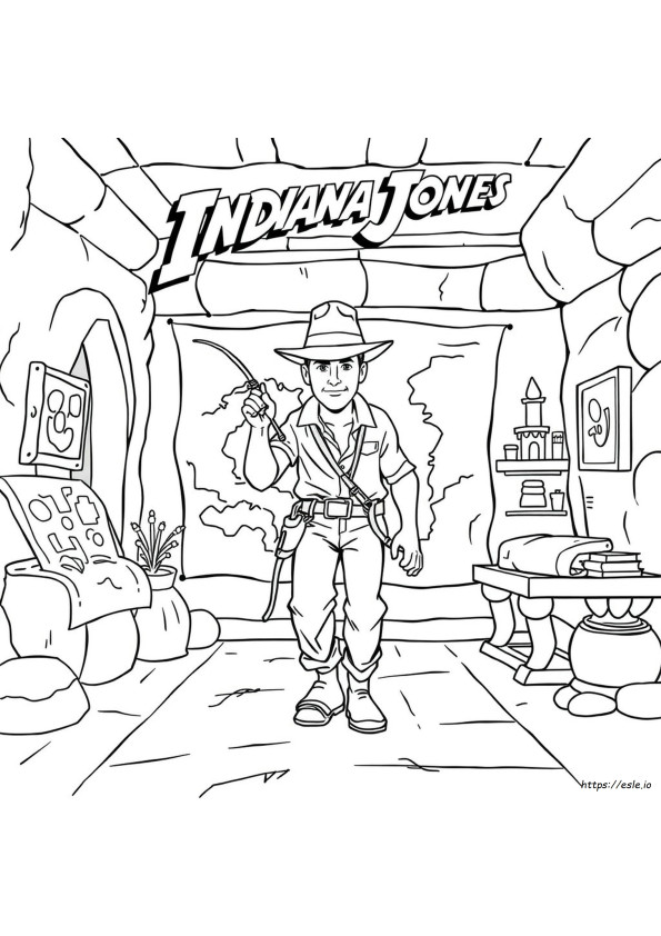 Indiana Jones Gambar Mewarnai Dapat Dicetak Gratis