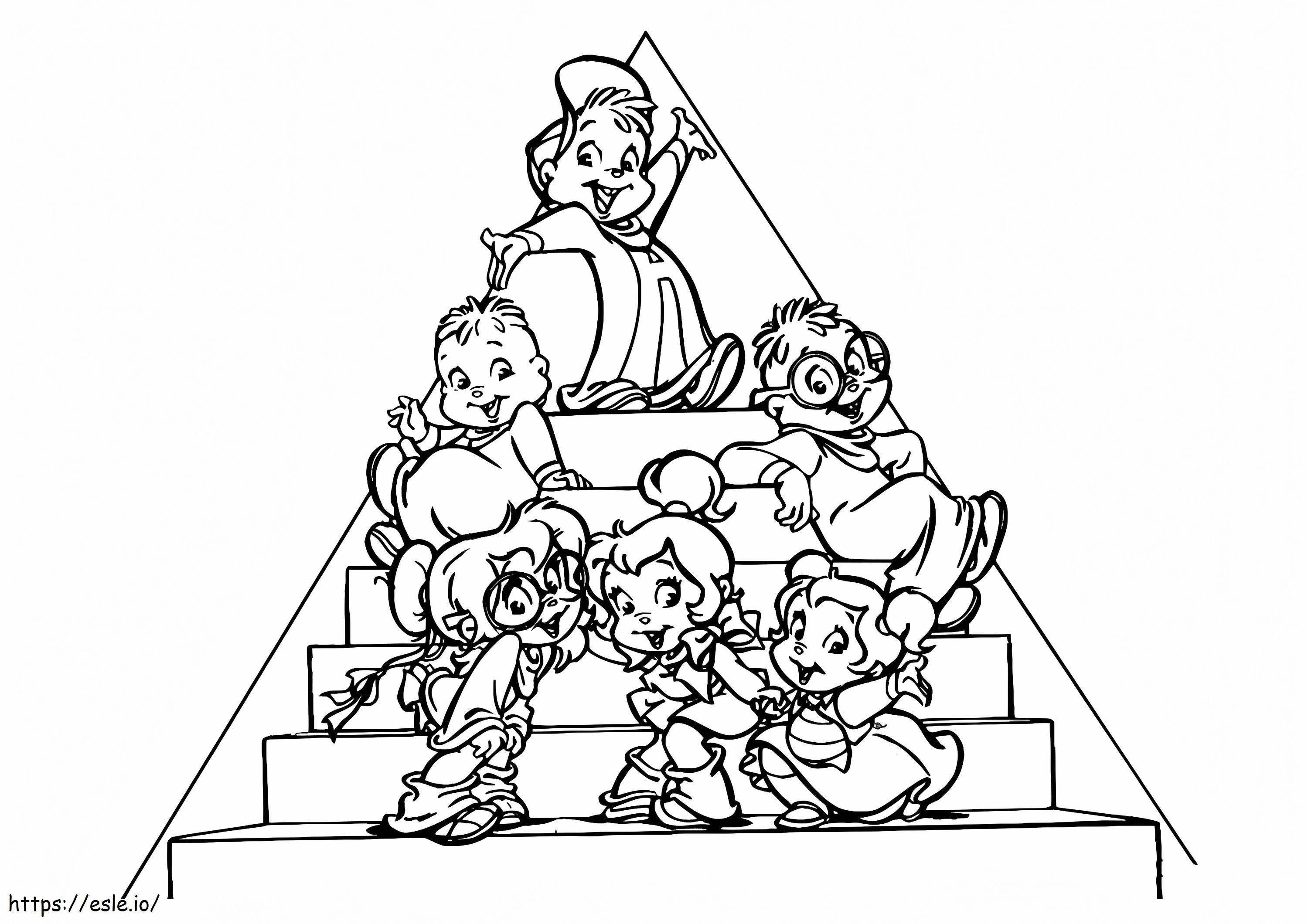 Alvin And The Chipmunks Steps A4 E1600586235784 coloring page