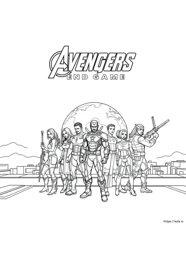 Avengers Endgame Poster Da Colorare