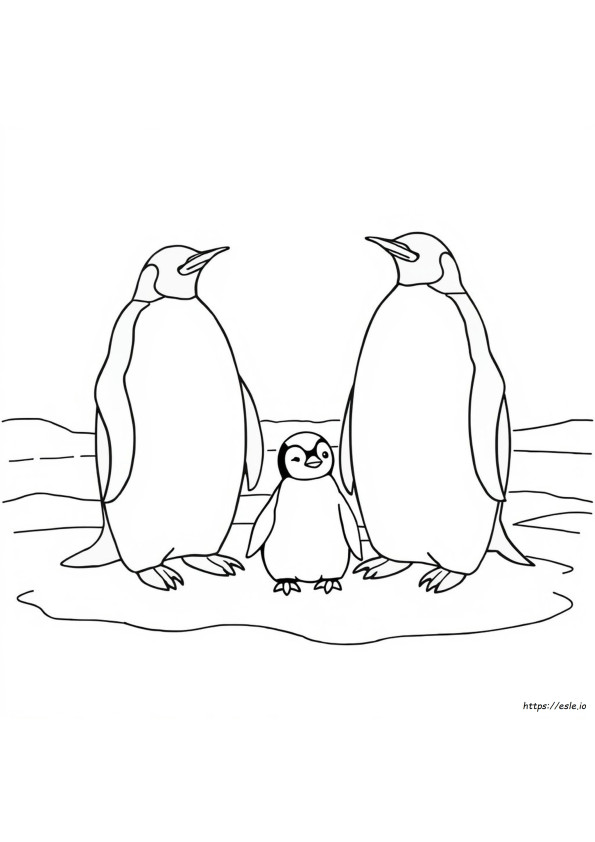 Gambar Mewarnai Pinguin Kaisar