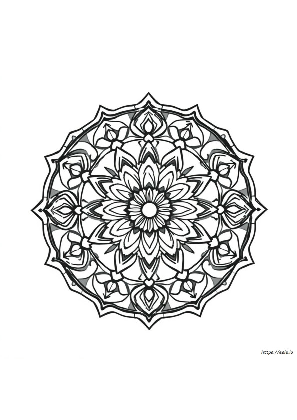 Gambar Mewarnai Mandala Rinci Untuk Dewasa