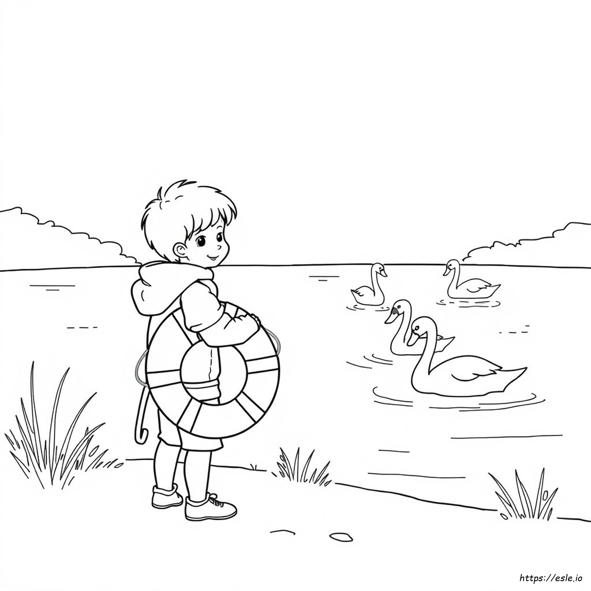 水の安全ぬりえ
