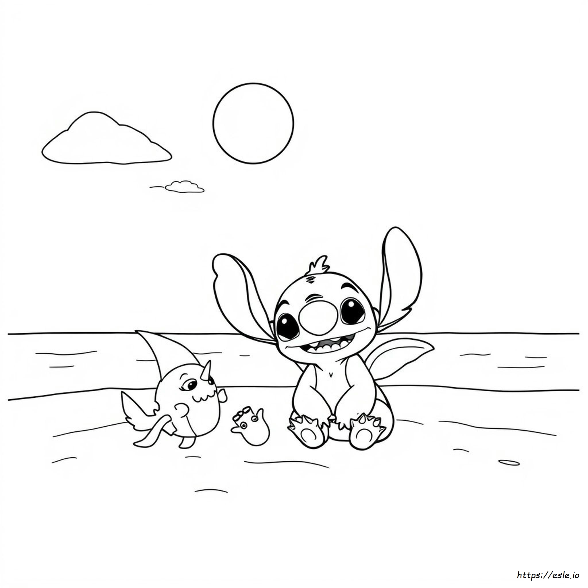 Stitch Y Angel Para Colorear