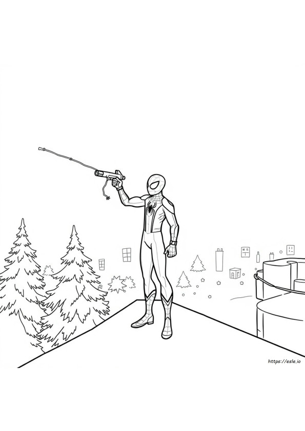Miles Morales Christmas Coloring Pages