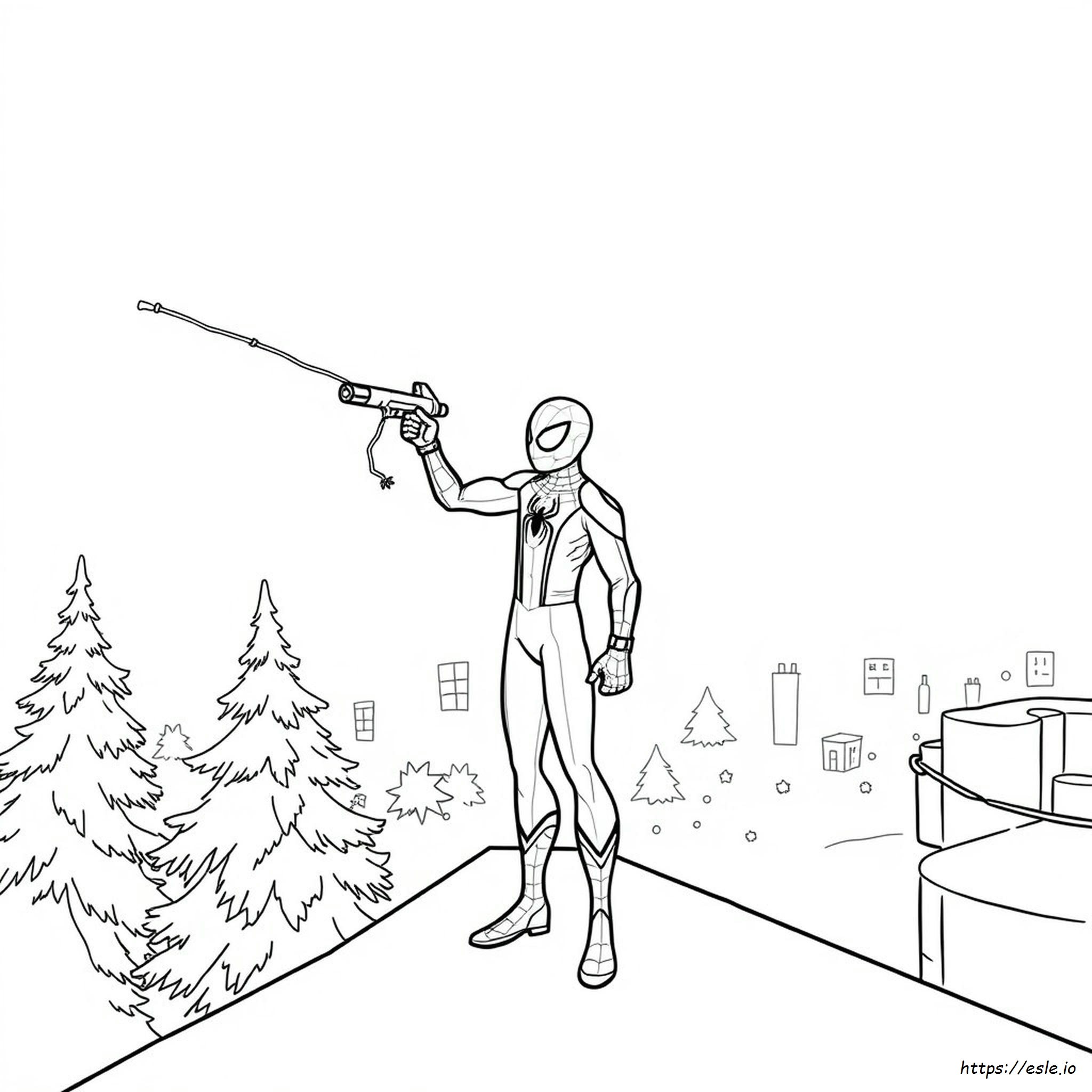 Miles Morales Christmas Coloring Pages