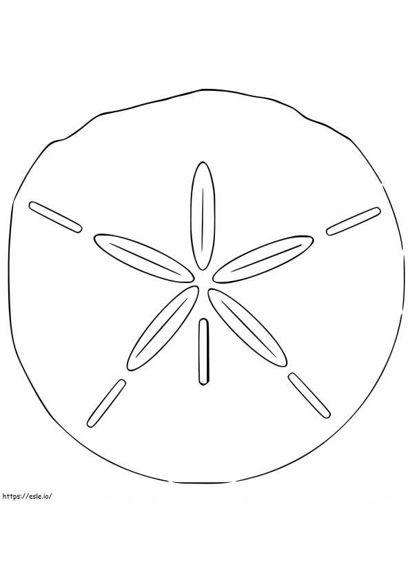Sand Dollar 1 coloring page