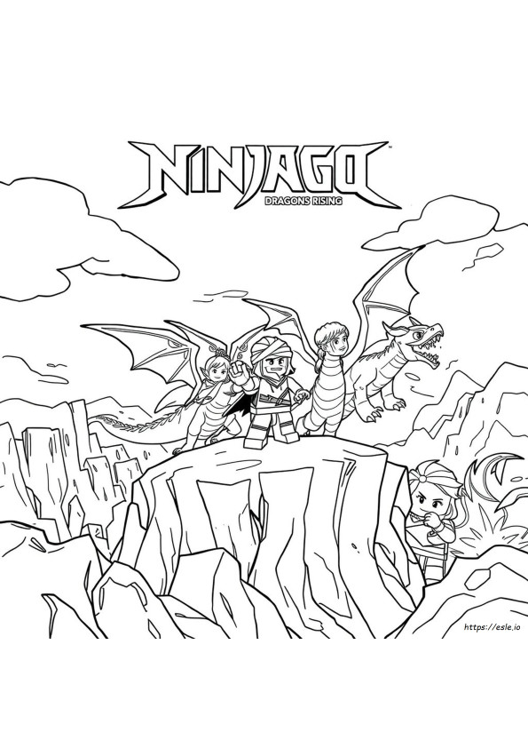 Ninjago Dragons Rising Colouring Pages