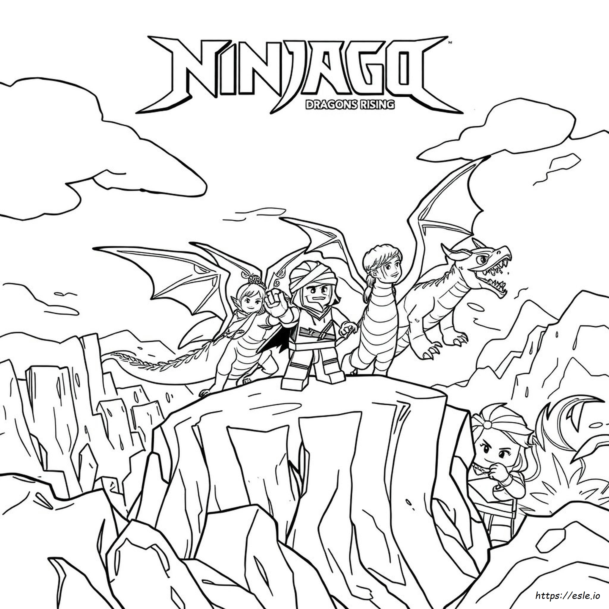 Ninjago Dragons Rising Colouring Pages