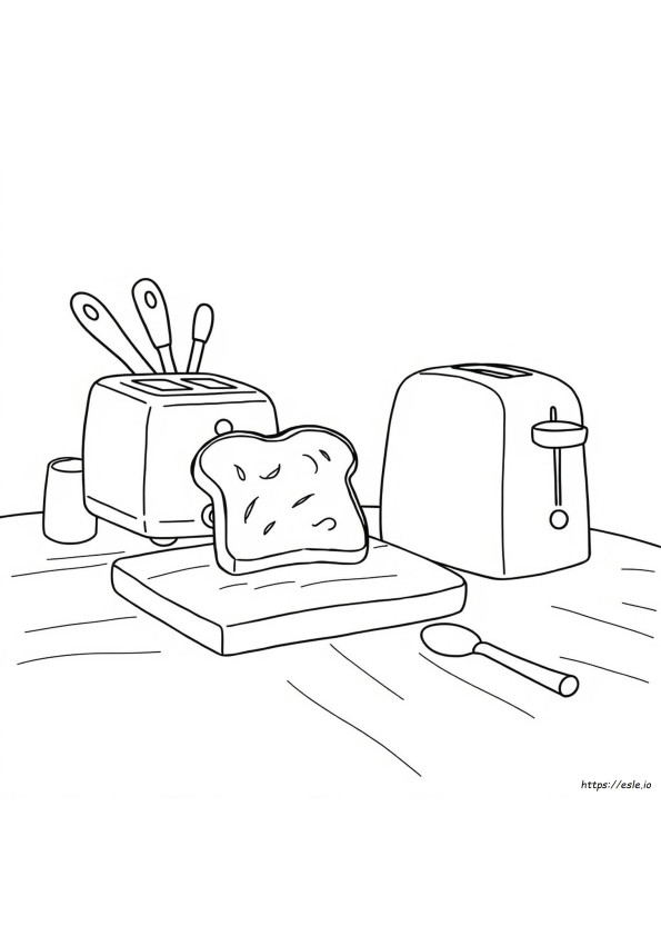 Roti Panggang Gambar Mewarnai