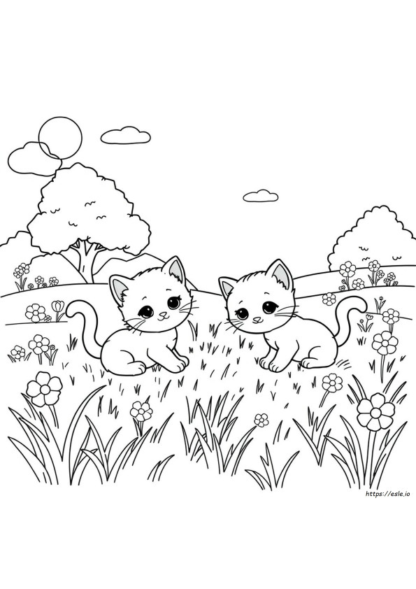 Halaman Mewarnai Superkitties, Dapat Dicetak Gratis
