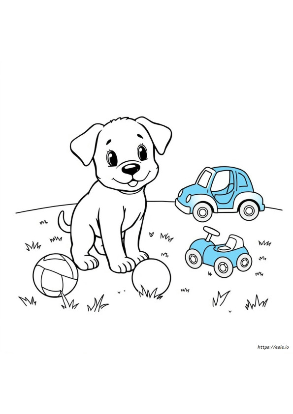 Gambar Mewarnai Anak Anjing Online