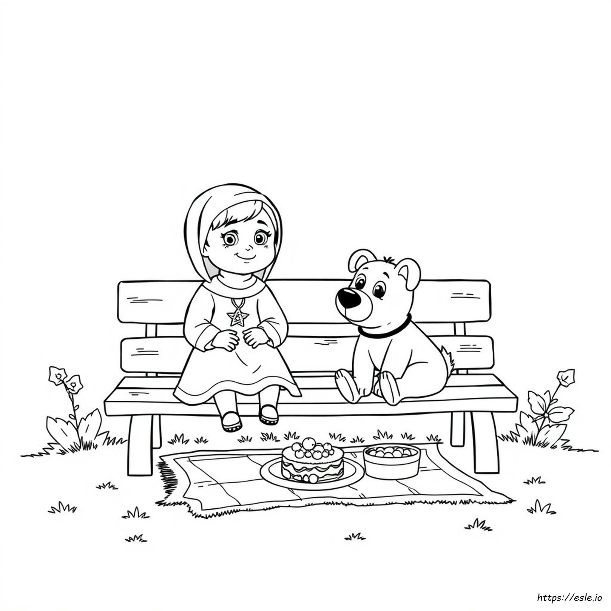 Masha E Orso Da Colorare E Stampare