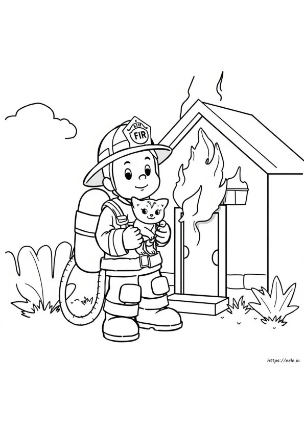 Fire Rescue Coloring Pages