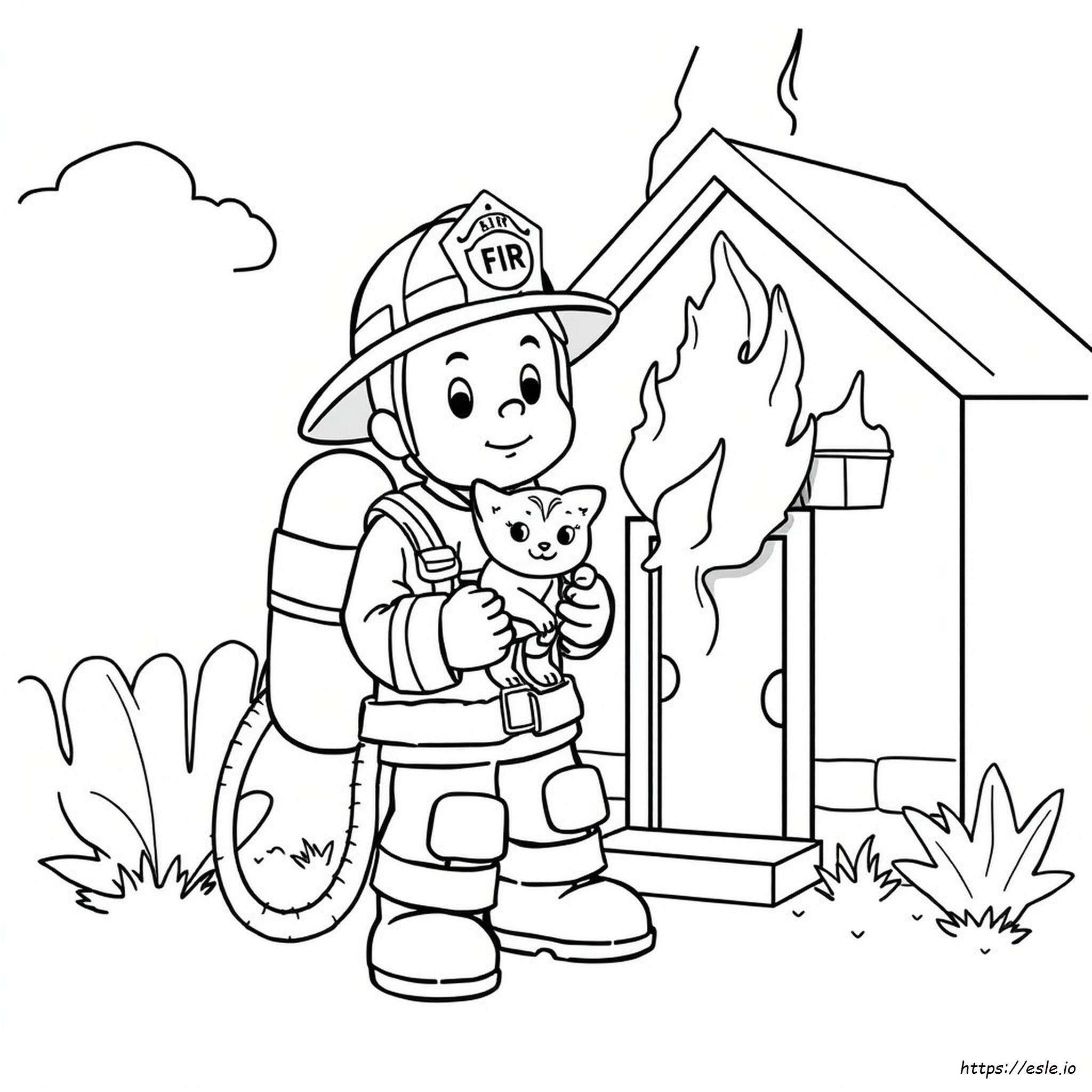 Fire Rescue Coloring Pages