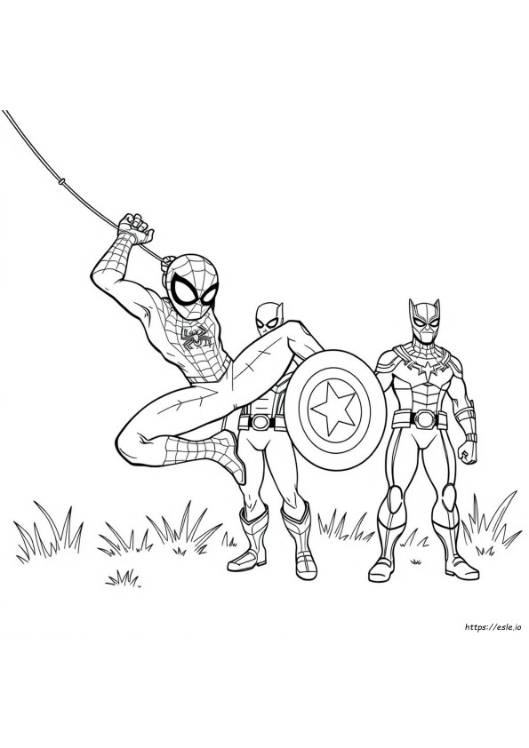 Kolorowanki Spiderman I Przyjaciele
