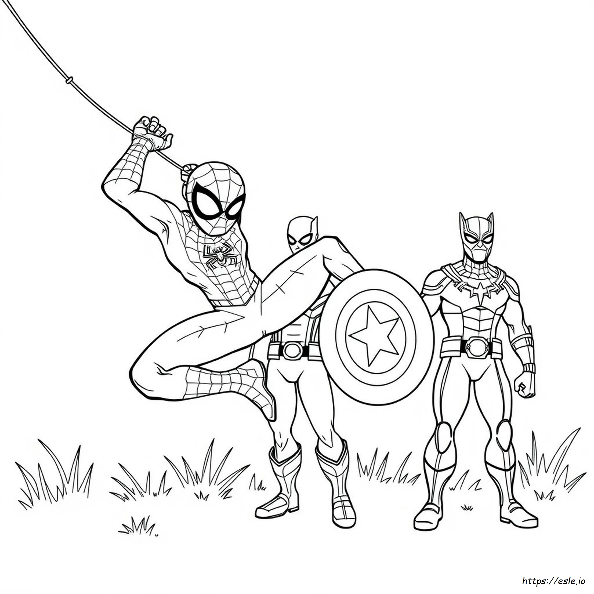 Spiderman And Friends Coloring Pages