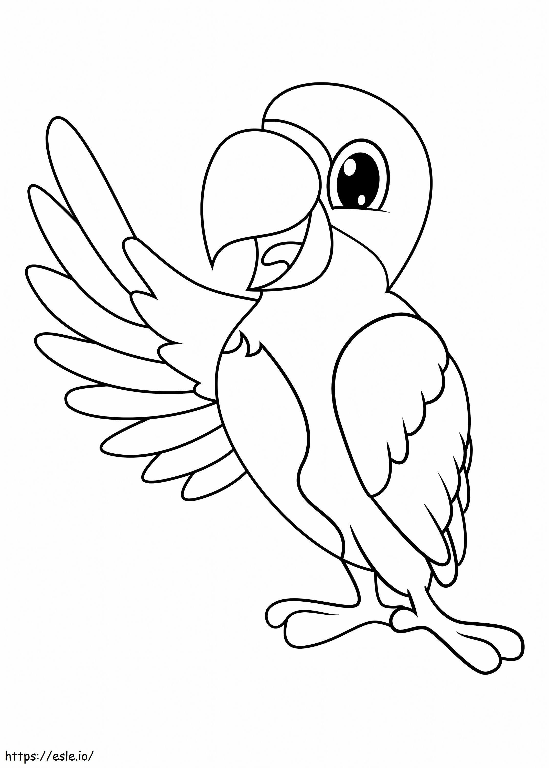 Parrot Say Hello coloring page