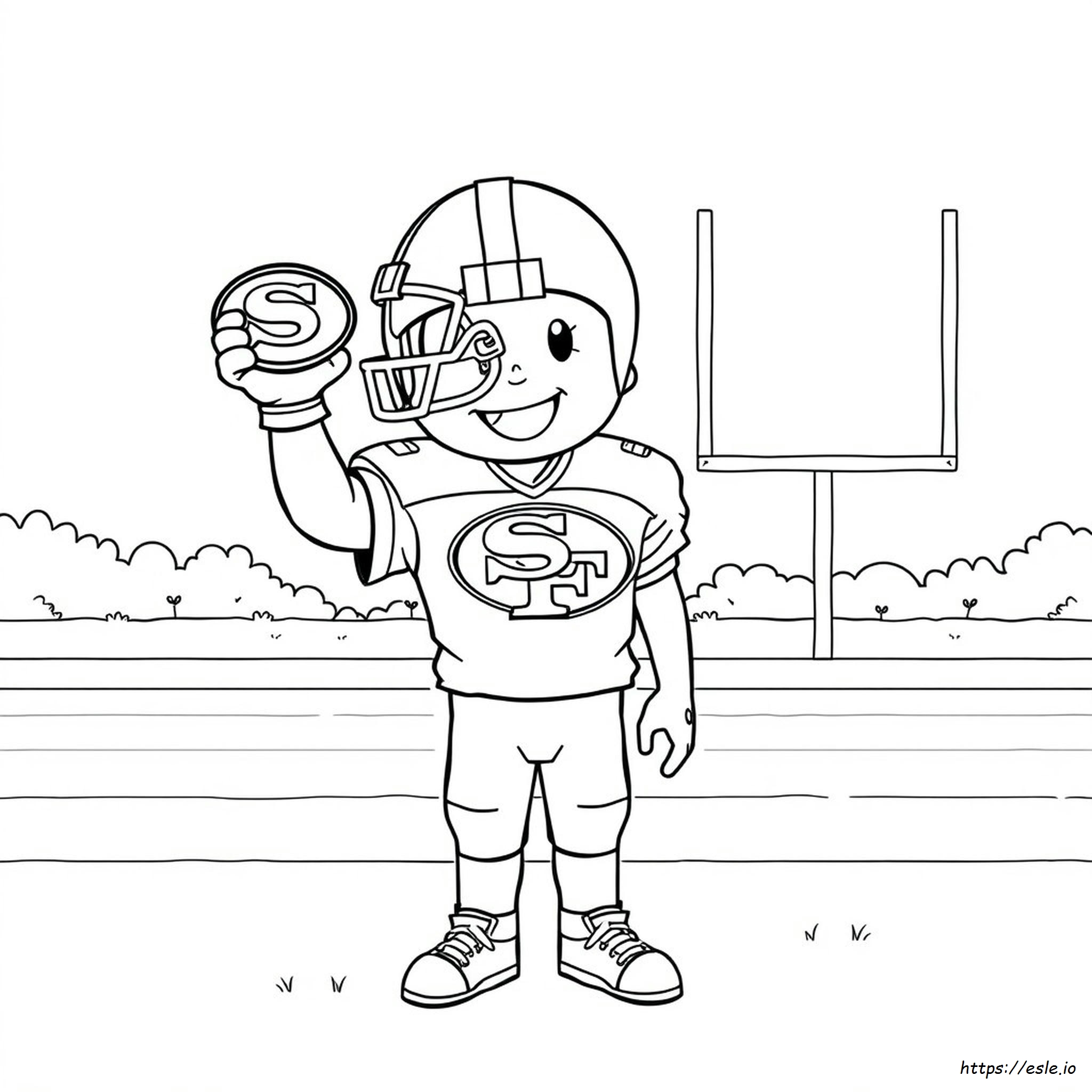 Kolorowanka Hełm Futbolowy 49Ers