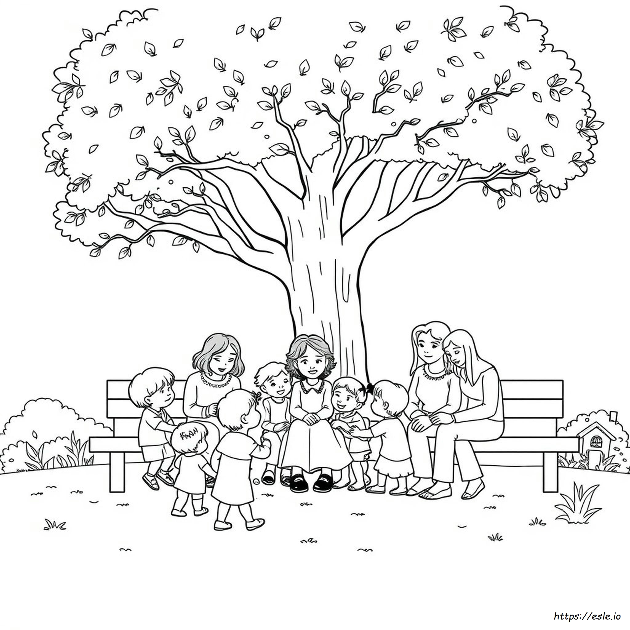 Páginas Para Colorear De Familia Grande