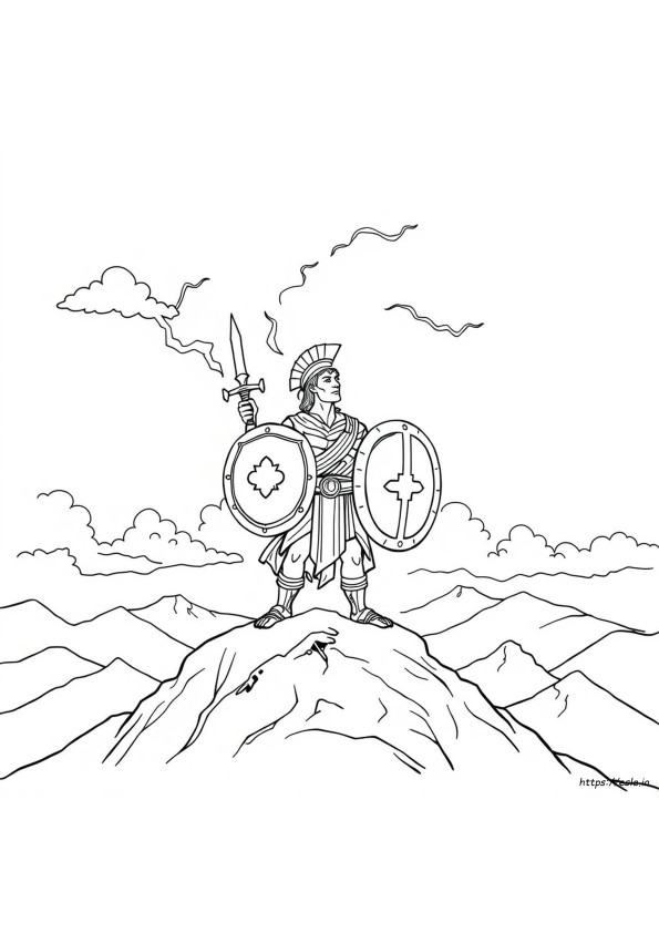 Gambar Mewarnai Ares