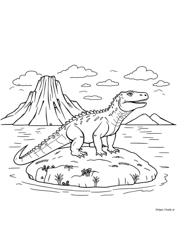 Kolorowanka Smok Komodo