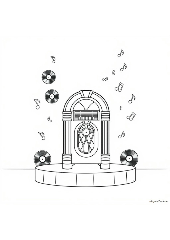 Gambar Mewarnai Jukebox