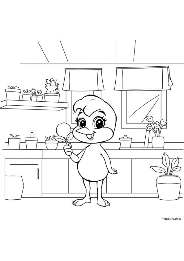 Chica Sprout Gambar Mewarnai