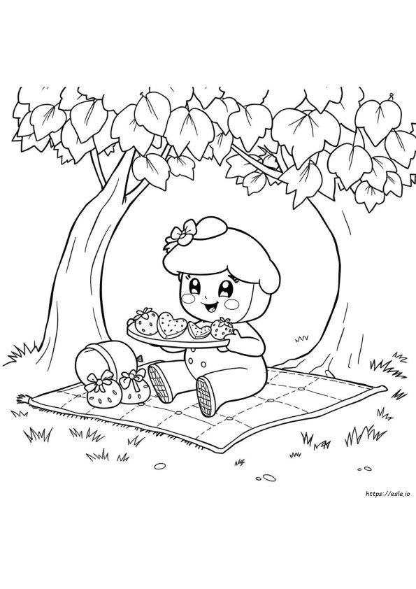 Erdbeer-Shortcake Ausmalbilder