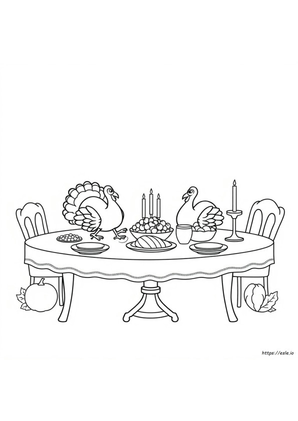 Gambar Mewarnai Hari Thanksgiving Preppy