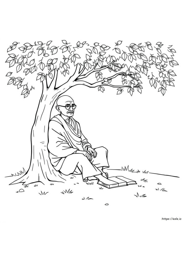 Mahatma Gandhi Mewarnai Gambar