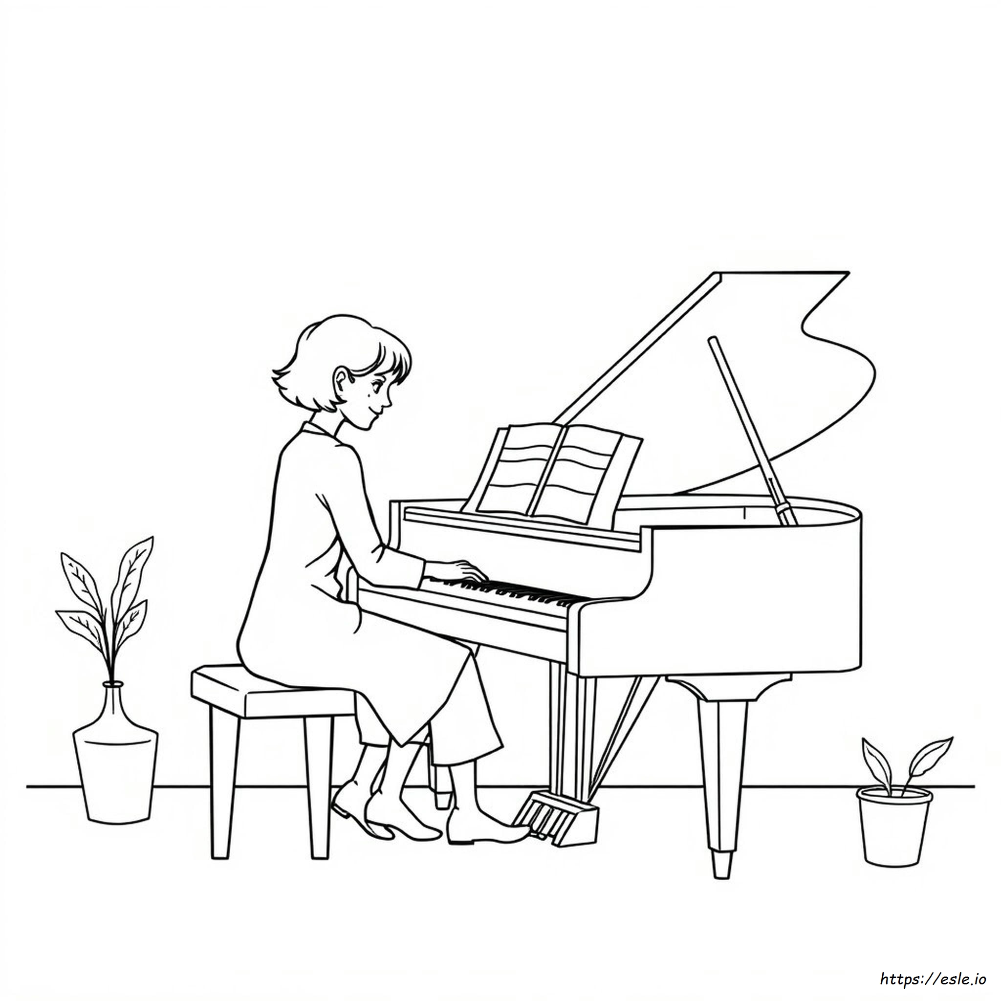Piano Lesson Coloring Pages