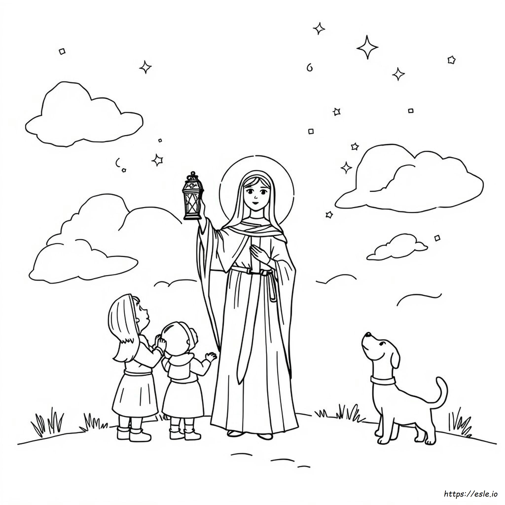 Santa Lucia Da Colorare Gratis
