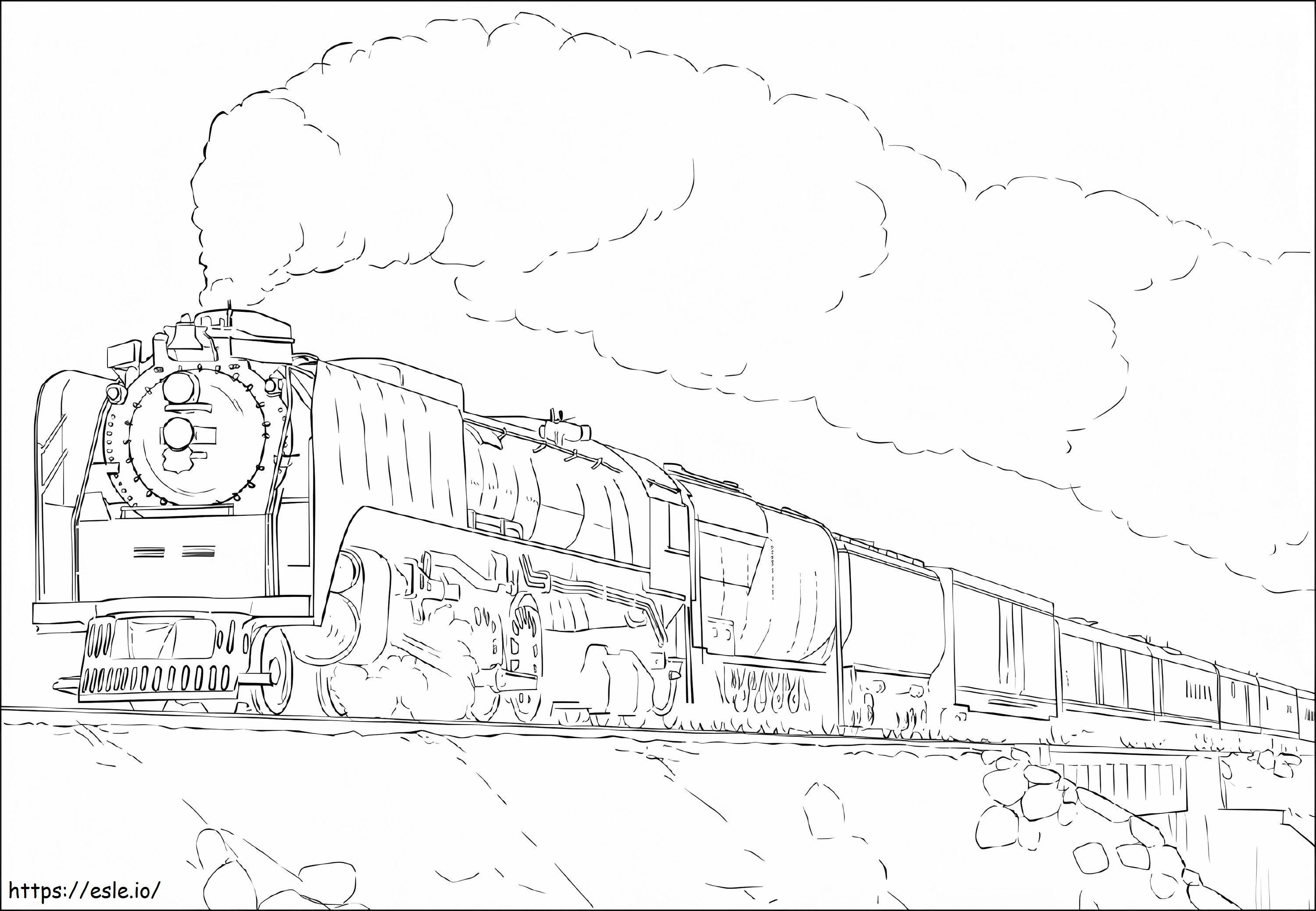 trem gigante para colorir