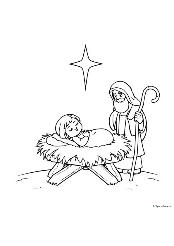 Natal Mewarnai Gambar Yesus