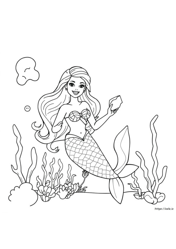 Barbie Putri Duyung Mewarnai Gambar