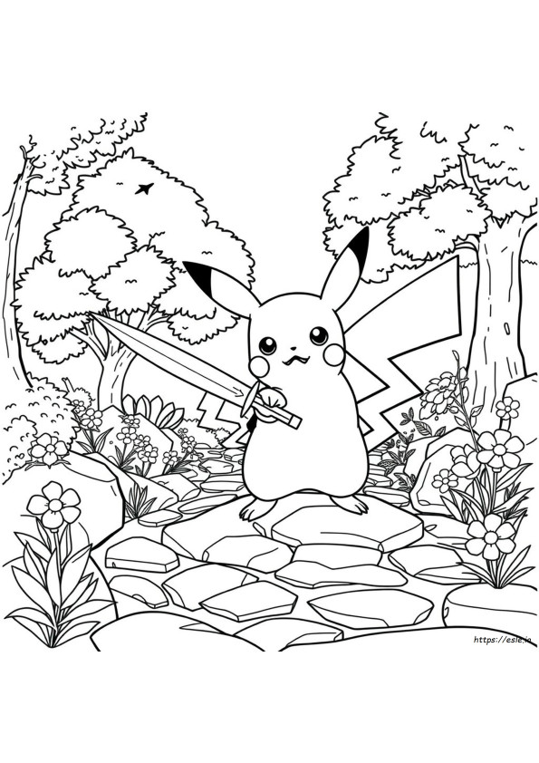 Gambar Mewarnai Pokemon Sword