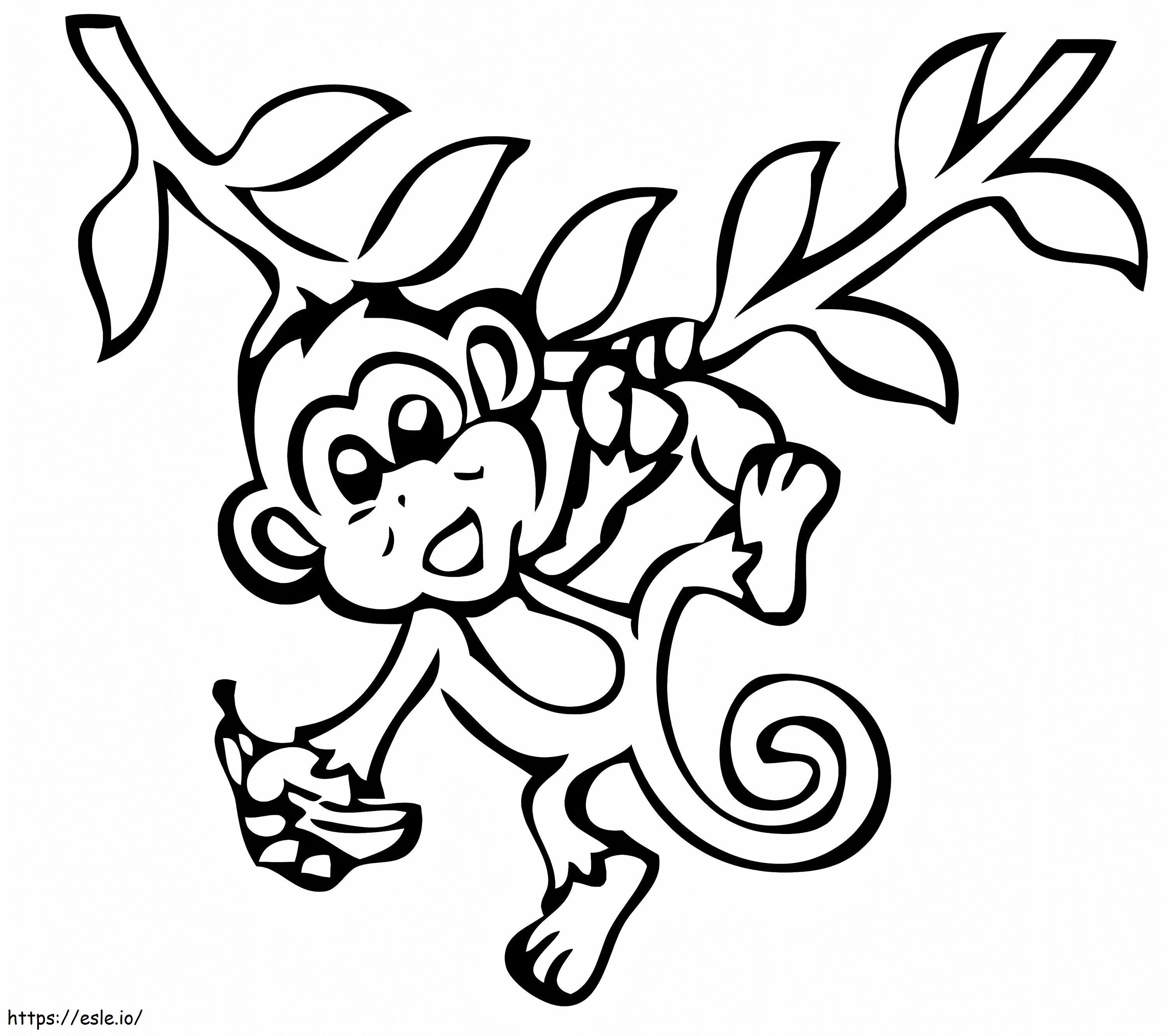 Monkey Free Printable coloring page
