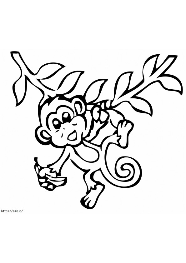 Monkey ingyenesen nyomtatható kifestő