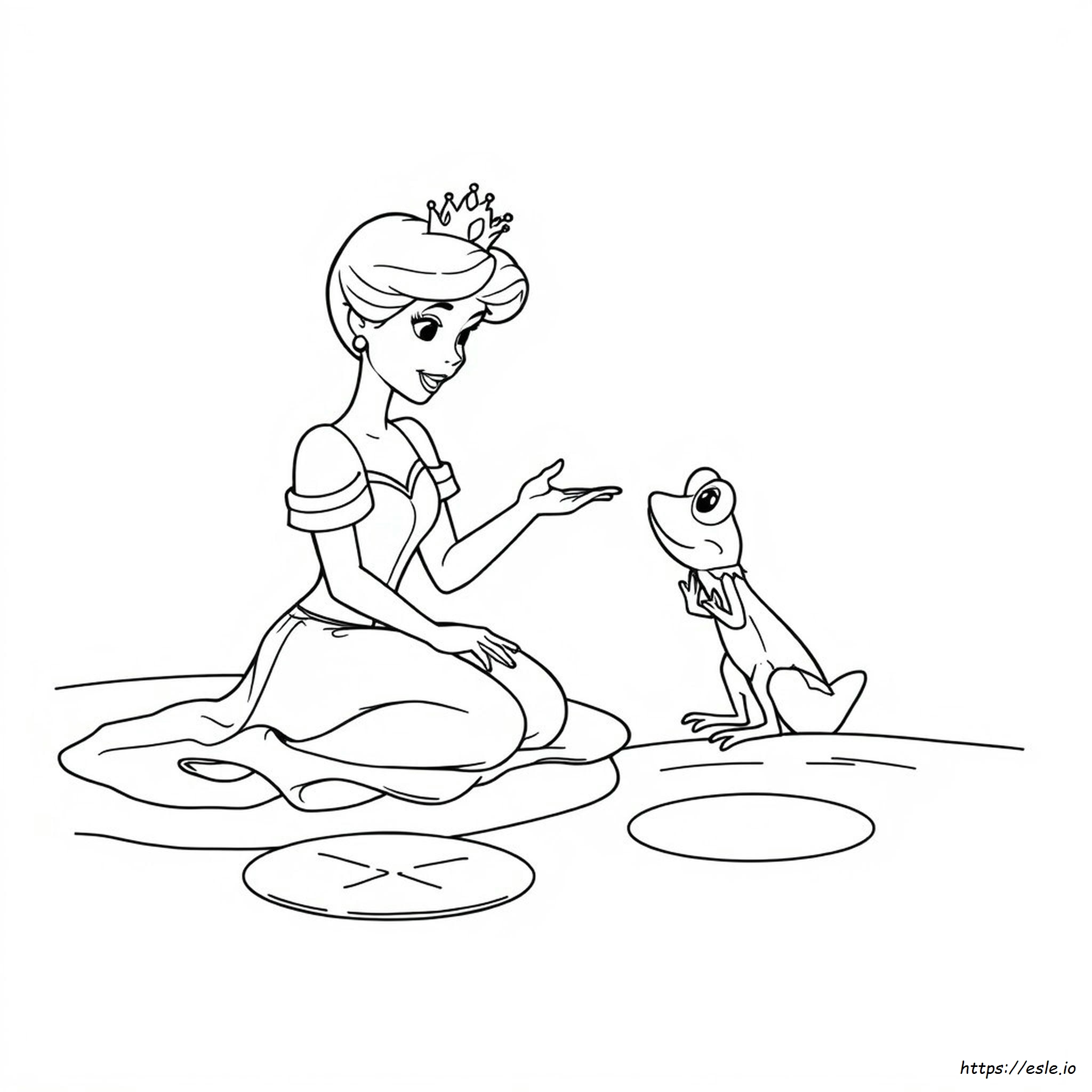 Princesa Y El Sapo: Dibujos Para Colorear Gratis Para Imprimir