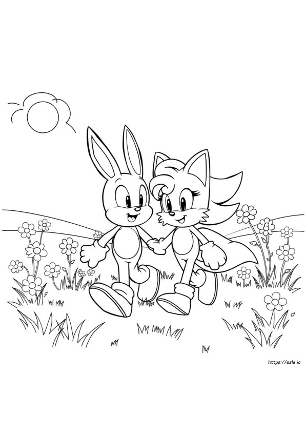 Cream The Rabbit Sonic Gambar Mewarnai