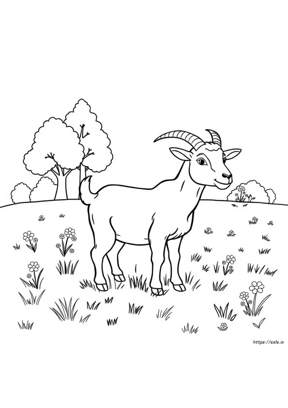 Goat Coloring Sheet