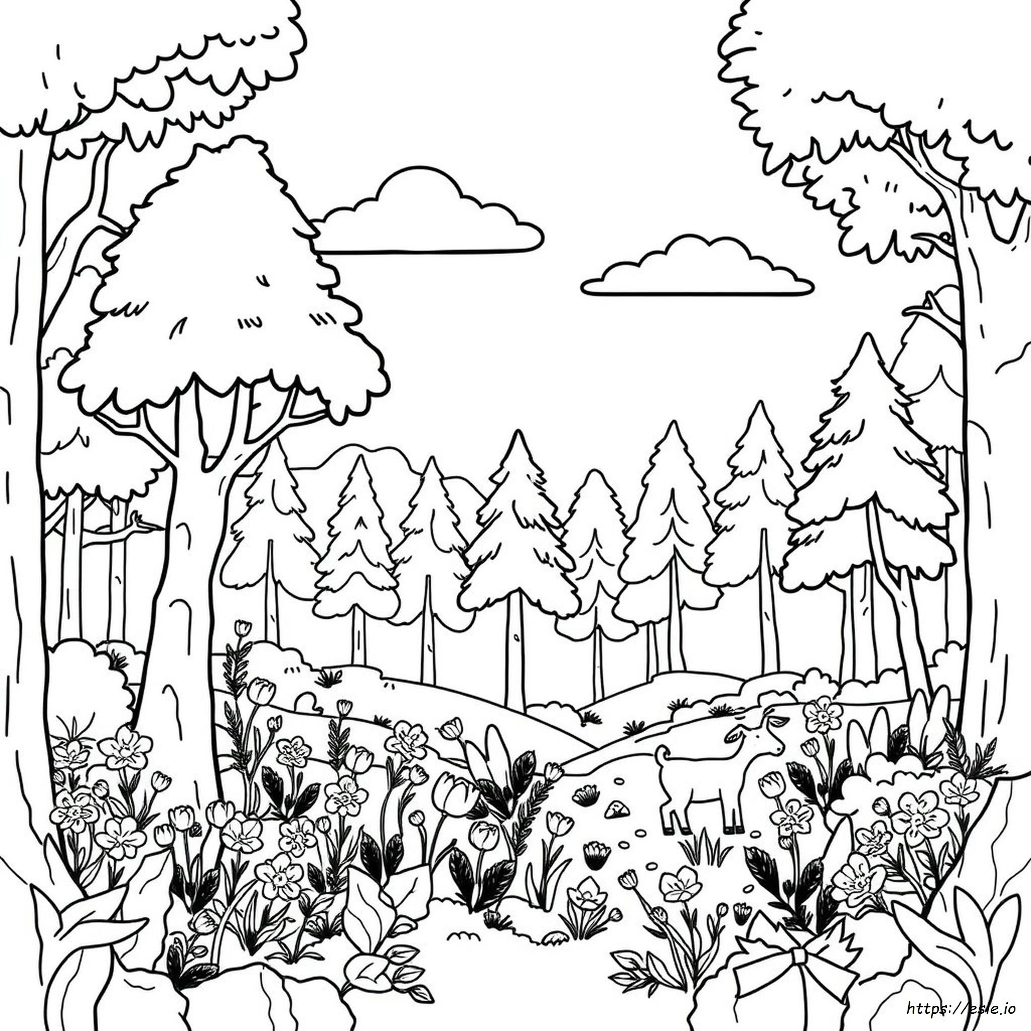 Free Forest Coloring Pages