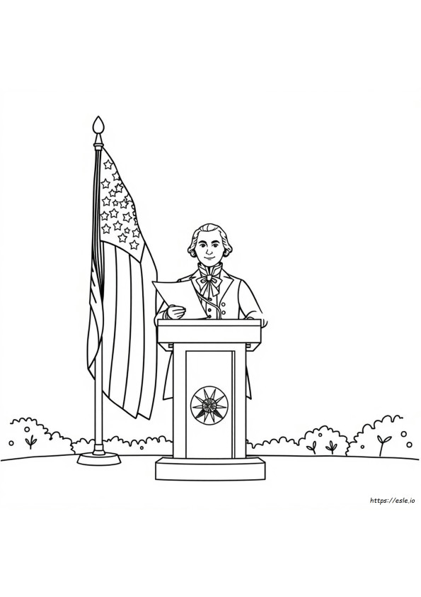 Gratis Kleurplaten George Washington