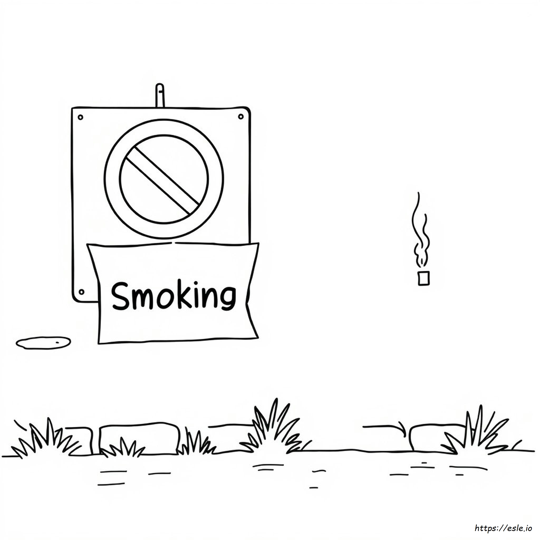 Páginas Para Colorear De Prohibido Fumar