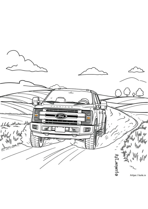 Gambar Mewarnai Truk Ford