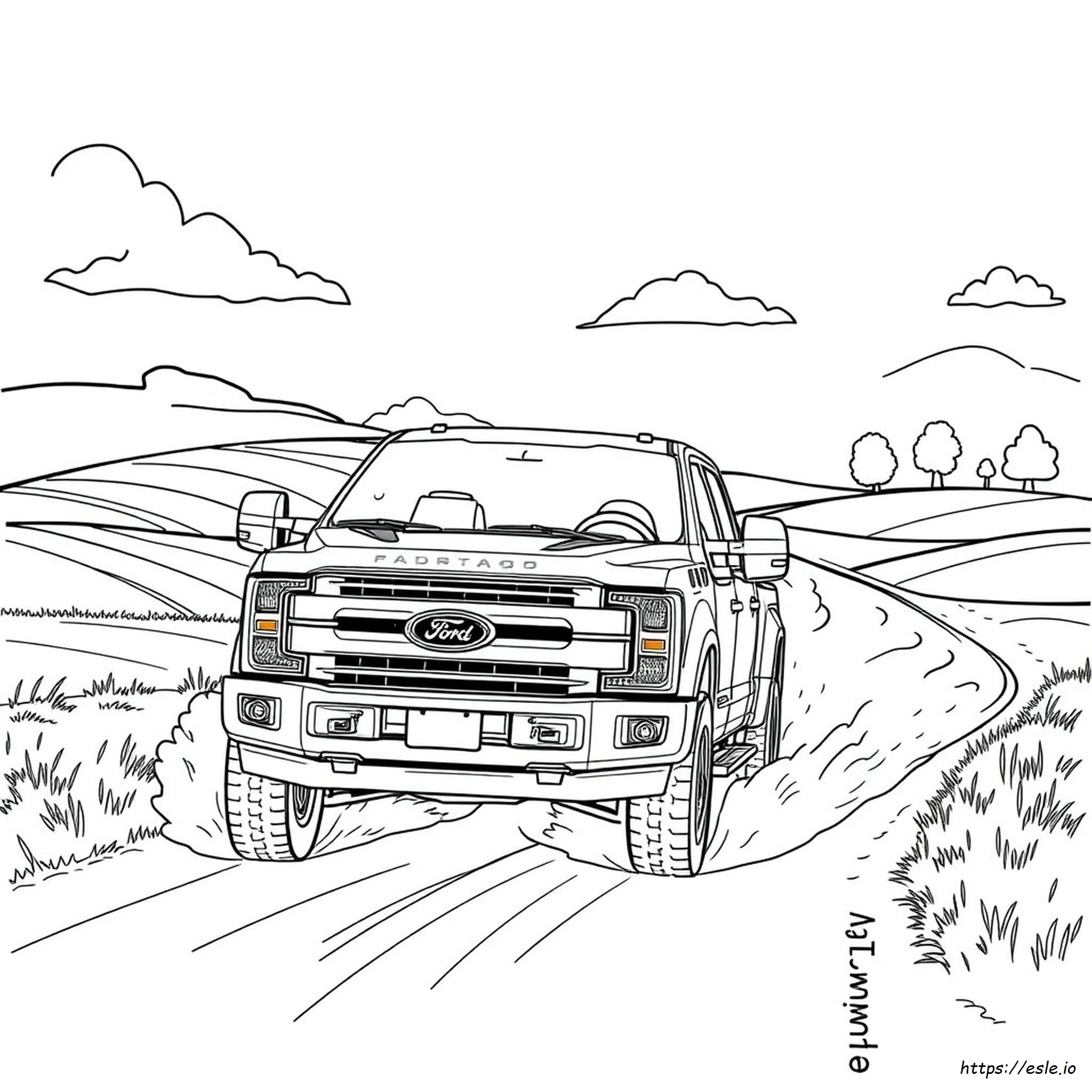 Dibujos Para Colorear De Camiones Ford