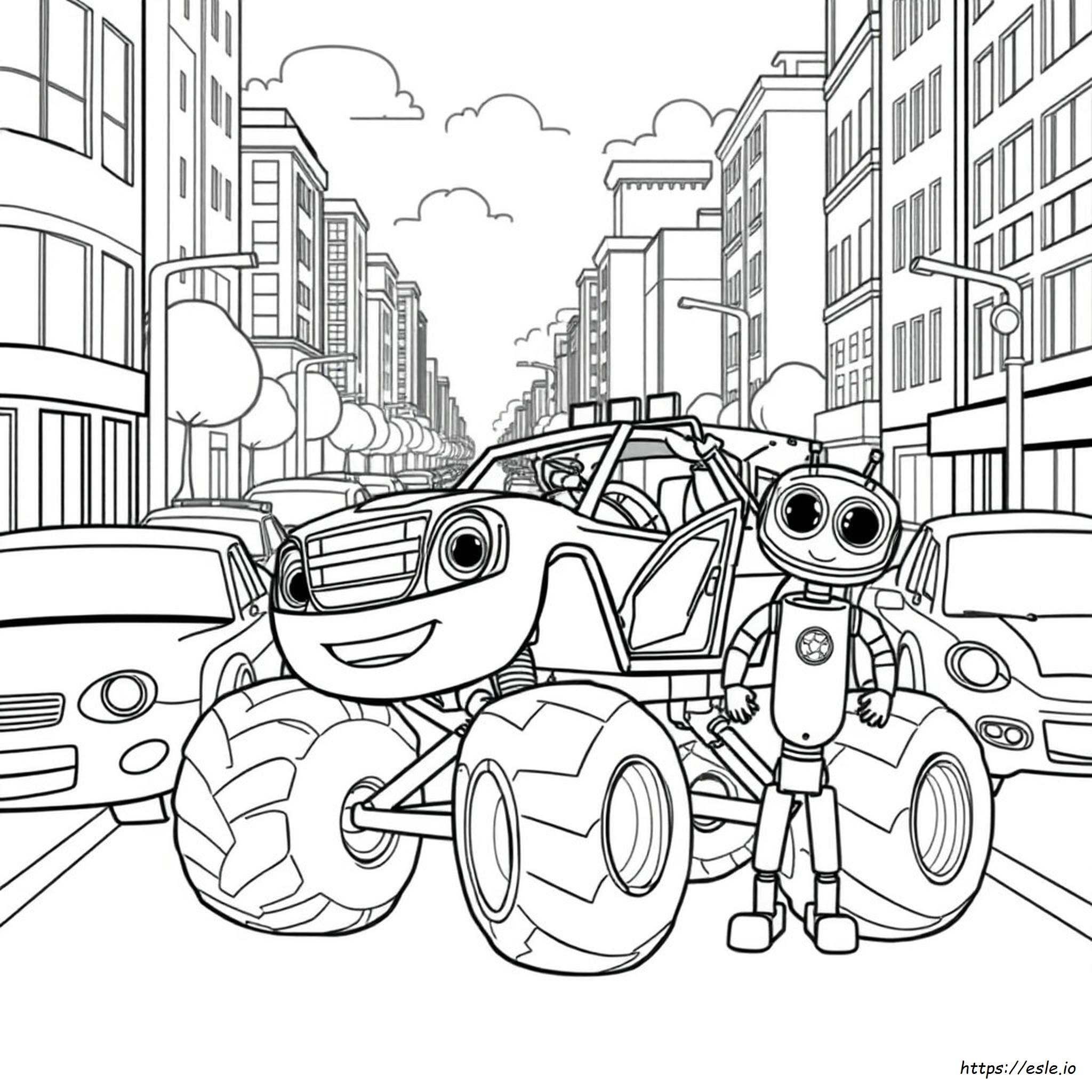 Dibujos De Blaze Y Los Monster Machines Para Colorear E Imprimir