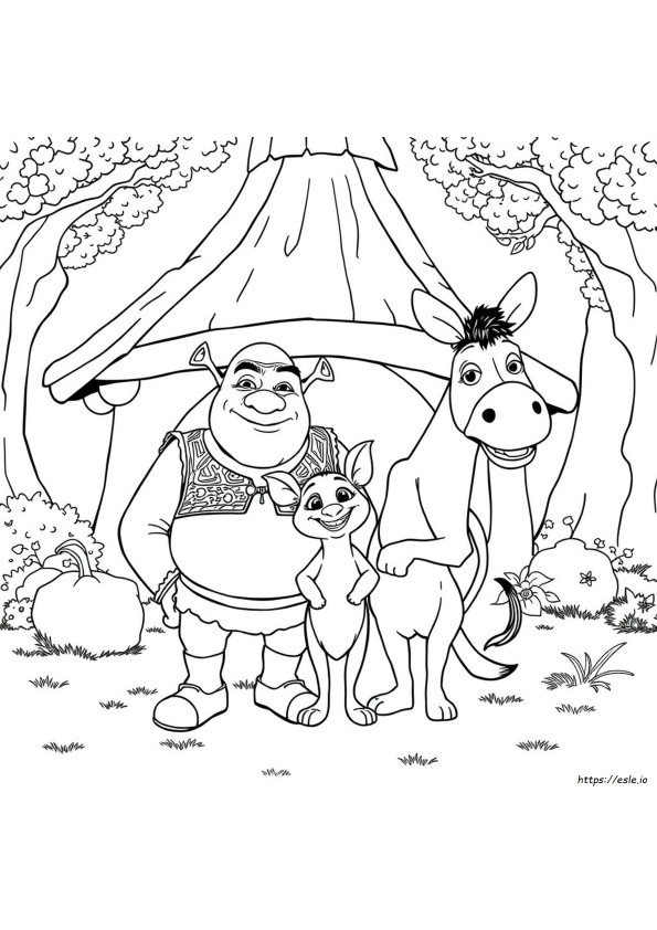 Shrek Puss In Boots Coloring Pages